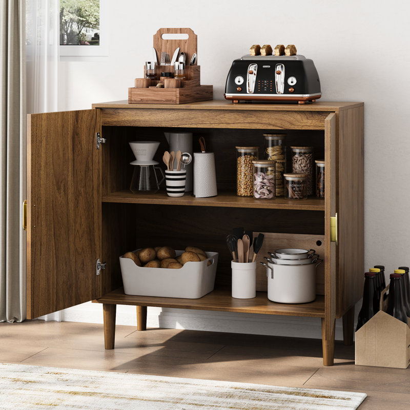Buffet multifonctionnel de style Mid-Century, armoire d'eau et d'égratignure, pour bureau de salon