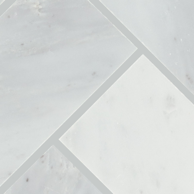 Carreau de mosaïque en pierre naturelle à motif de chevrons pour mur et plancher 2 po x 6 po Gamma (ensemble de 10), Mystique
