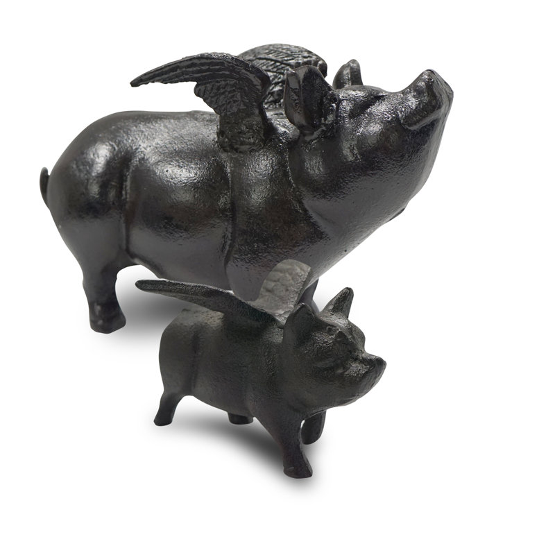 Cochon volant en fonte Boody