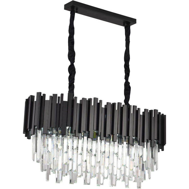 Ahriyah Crystal Chandelier,Luxury E14 Crystal Chandelier,2 in 1 Chandeliers Ceiling Light,Gold Ceiling Lights Living Room,Round Lampshades 3 Tiers K9 Crystals Pendant Light