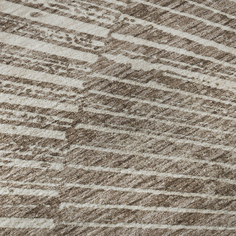 Premium Machine Washable Cerrito AMF542 Taupe 1'8" x 2'6" Rug, Tapis de couloir 2 pi 3 po x 7 pi 6 po