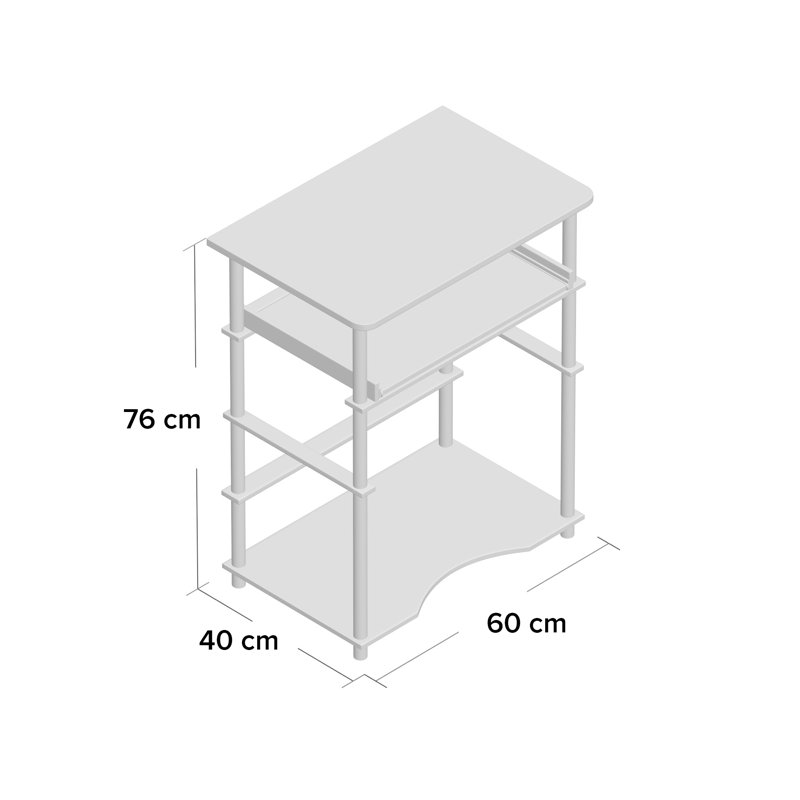 Computer Desk for Laptop Notebook, Espresso/Black