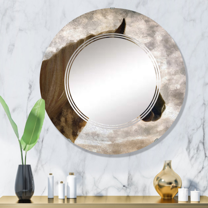 Circle Mirror, 32" x 32"