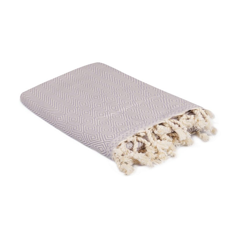 Serviette de plage 100% coton Lawlor, Lilas clair