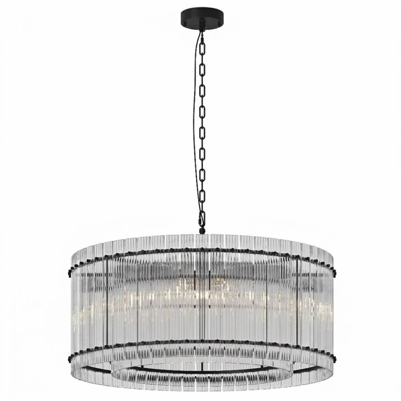 Lustre en verre (noir), Noir