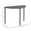 Table d'appoint demi-ronde, table basse en rotin avec structure en métal gris-1385870821