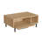 Modern Coffee Table with Metal Legs, Walnut & Oak Finish, 35.4 x 14.8 x 23.4 inches | 100% Melamine Coated Particle Board, Thickness: 0.7 inches | UV Coated, Stylish Design for Living Room & Office Spaces