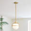 Luminaire suspendu à 1 lumière moderne à intensité variable avec abat-jour en verre opale Gladi-39855283-32951561