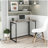 Space-saving folding table, gray