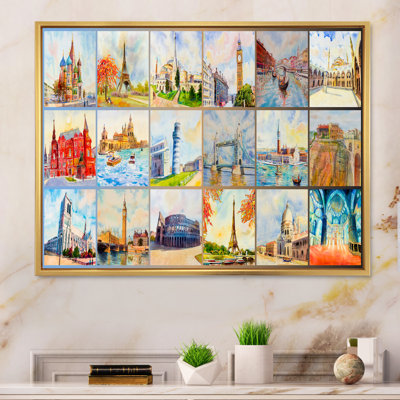 " World Travel Famous Monument VIII " Painting Print