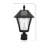 Baytown II Black Solar Powered LED 3in Fitter, Pier, Wall Outdoor Light