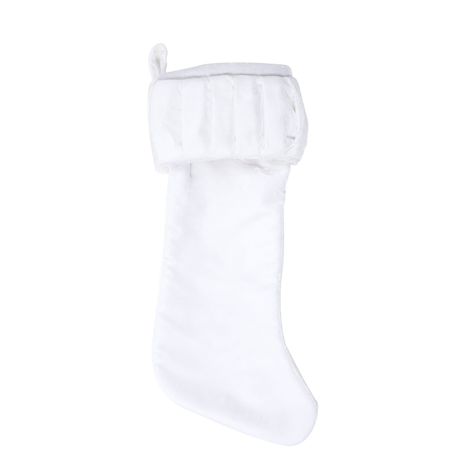 Plush Stocking, White