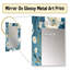 Svanik blanc et bleu fleurs pré Serenity - grand miroir floral, décor de miroir mural Cottage-1022678052