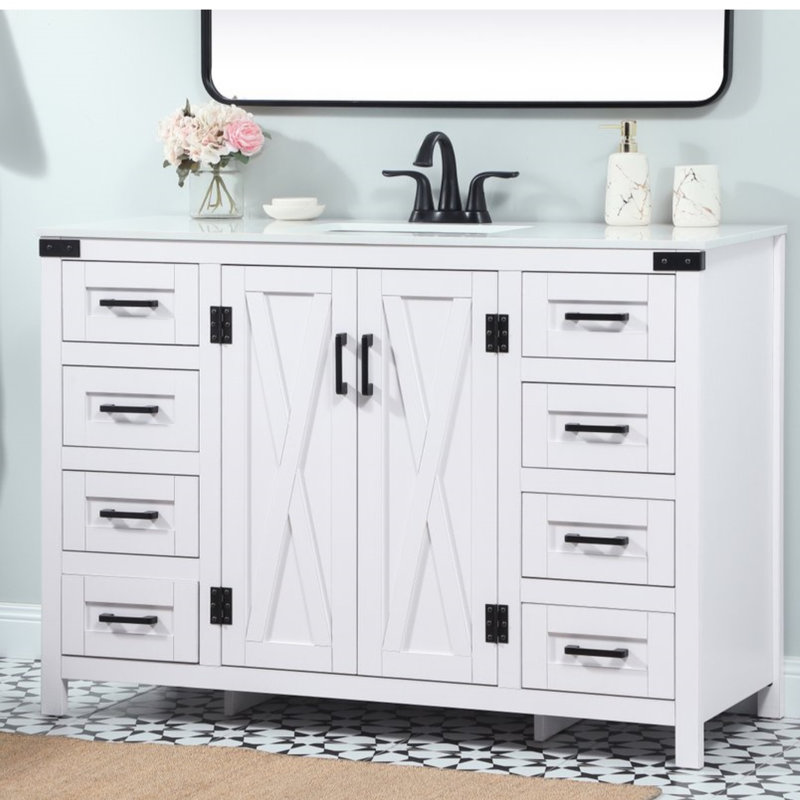 Ensemble de meuble-lavabo simple 48 po Slayton, Blanc