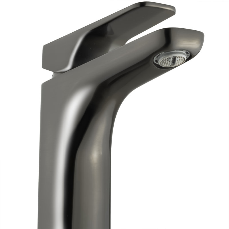 Single Hole Bathroom Faucet, Brushed Graphite Black