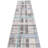 NELE Machine Washable Modern Lattice Area Rug Blue/Gray Multi-82964500