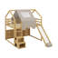 Lit mezzanine double avec tente