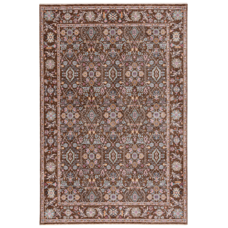 Tapis 242 brun / bleu, Rectangle 9 pi x 12 pi