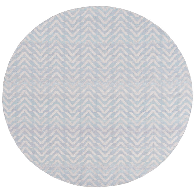 Keta Performance Chevron Rug, Round 7'