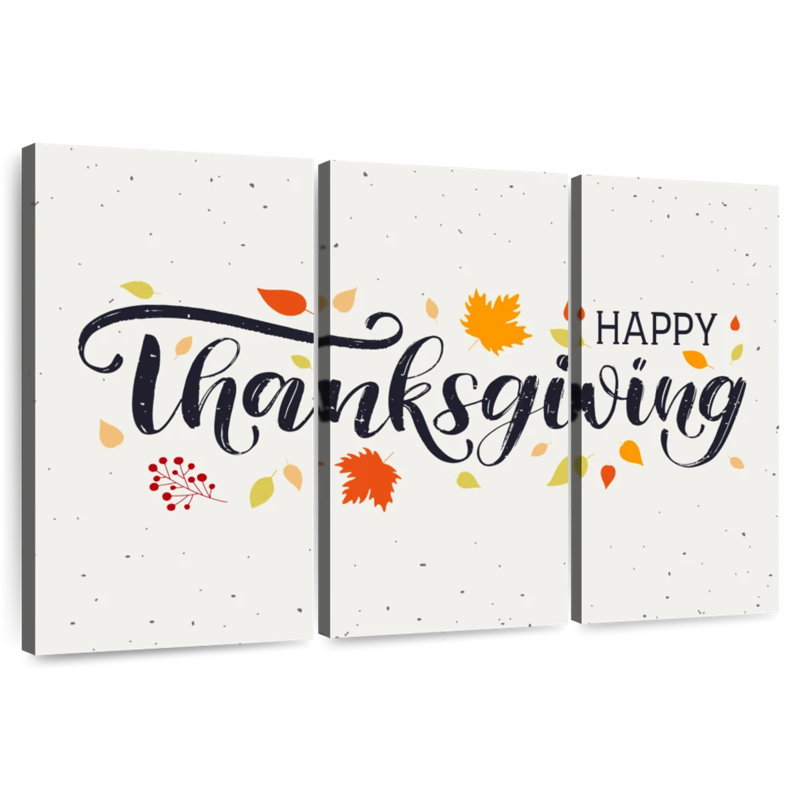 Cursive Thanksgiving Greeting, H 32 po x l 50 po