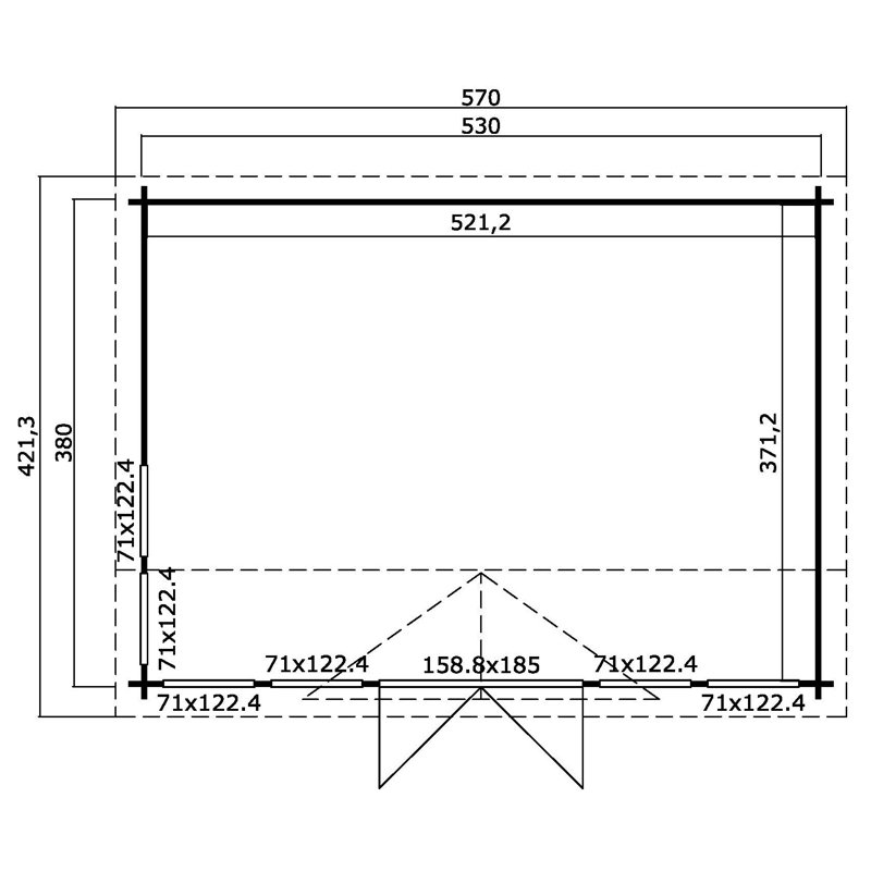 Lasita Balmoral Premium Log Cabin With Tempered Double Glazing (44mm)