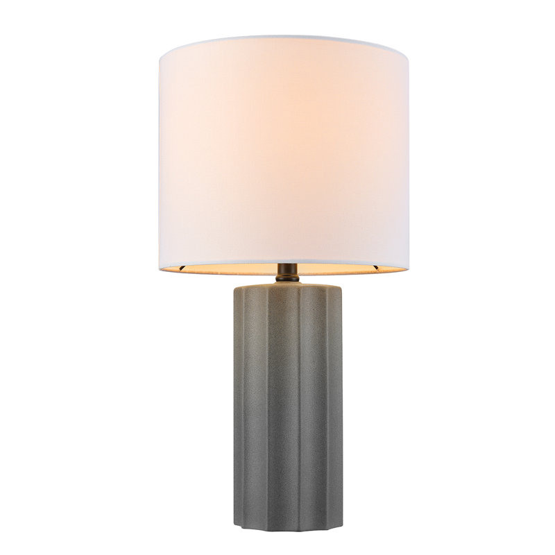 Lampe de table en céramique Spragueville, gris