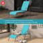 Chaise longue de patio avec accoudoirs inclinables réglables, turquoise-164056106-164056109