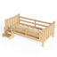 Lits simples en bois peu encombrants avec rangement, conception moderne de plancher pour enfants