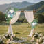Décoration de mariage (paquet de 2) signe de bienvenue guirlande de fond de fleurs pour la réception de la fête chevalet mural décoration de la maison entrée du faux tableau extérieur tête de table