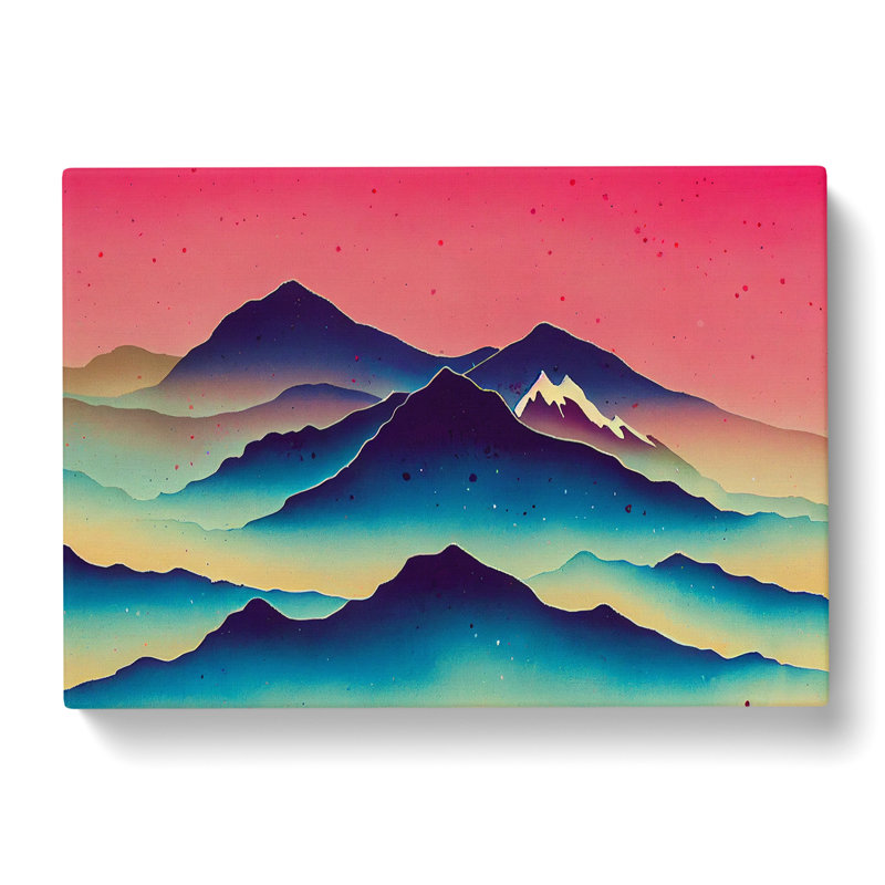 Ravishing Painted Mountains - Wrapped Canvas, 40cm H x 60cm W x 3cm D