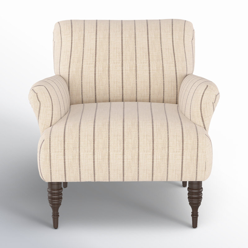 Fauteuil large de 32 po Allura, Rayures gris anthracite Fritz