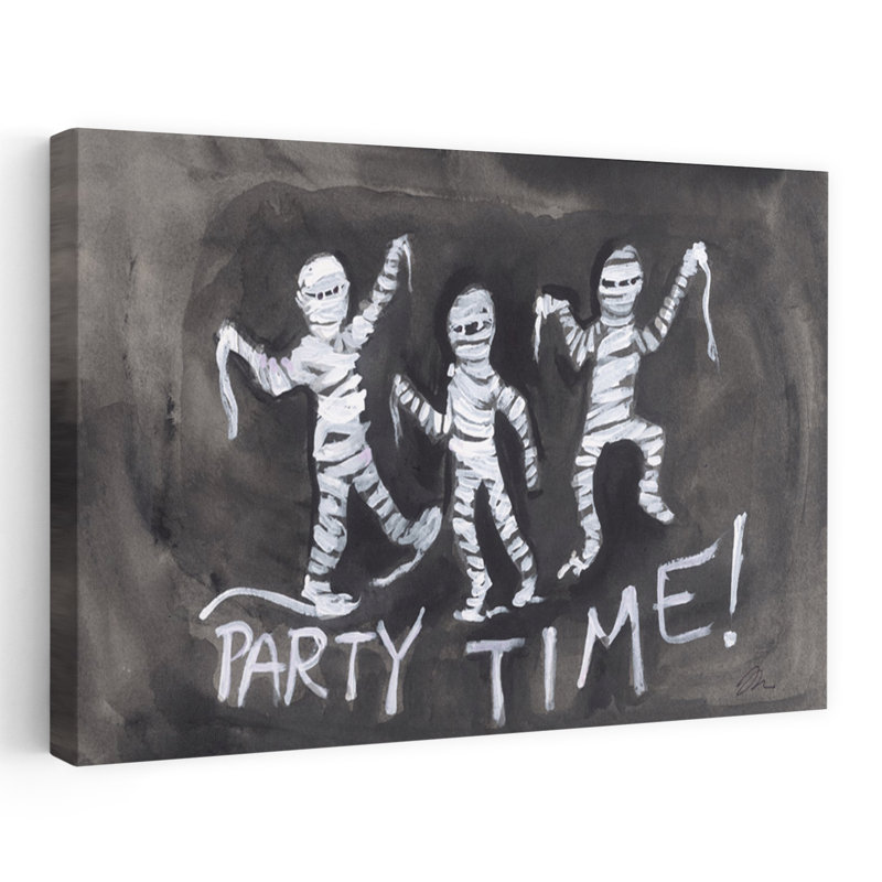 «Dancing Mummies», art contemporain abstrait, H 32 po x l 48 po