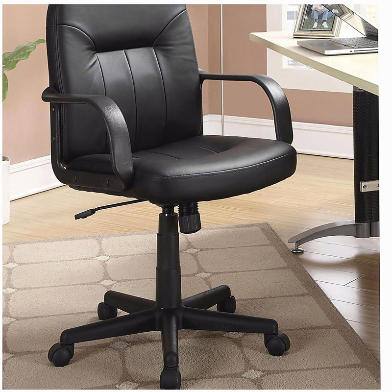 Chaise de bureau noire à roulettes
