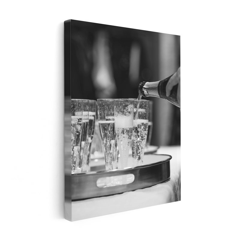 Verser du champagne No3, Unframed, Canvas, 24"H x 32"W