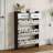 Black Color Shoe Cabinet With 3 Doors 2 Drawers,Pvc Door With Shape ,Large Space For Storage