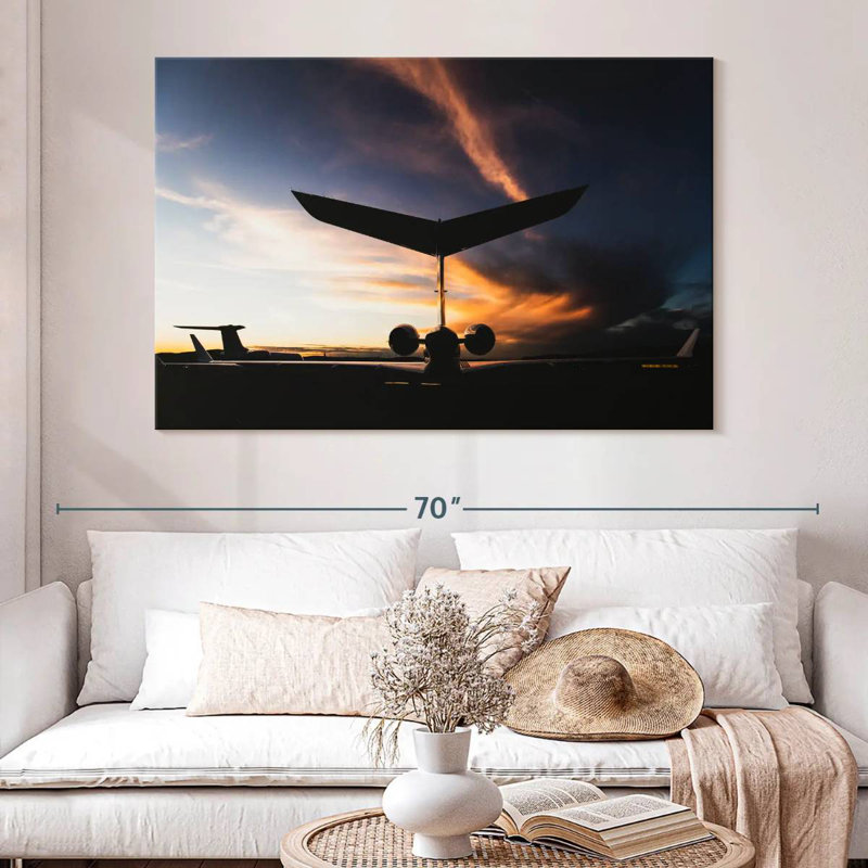 Mehar Private Jet Silhouette, 34" H x 51" W