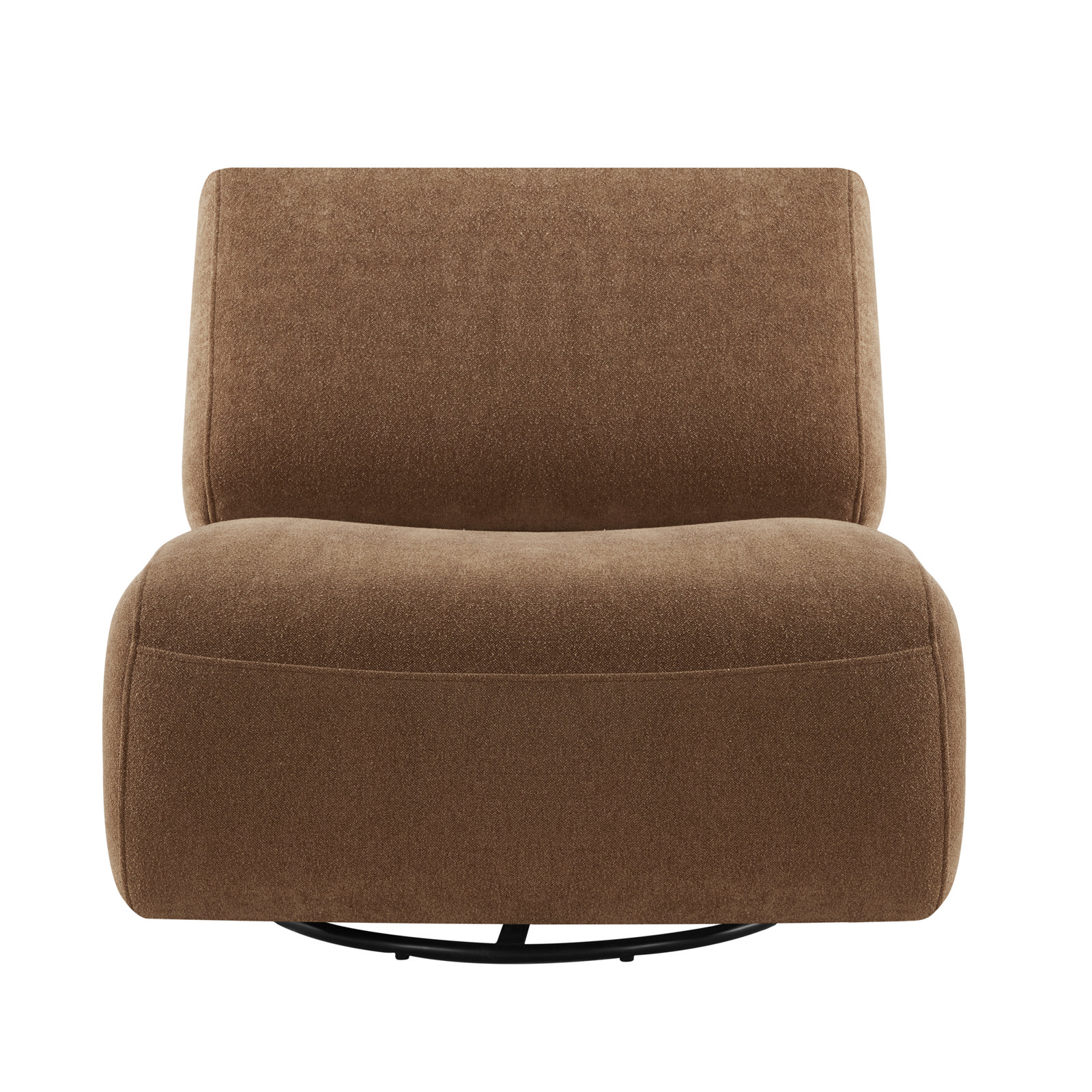 Nita 33'' Swivel Upholstered Accent Chair, Elite Camel