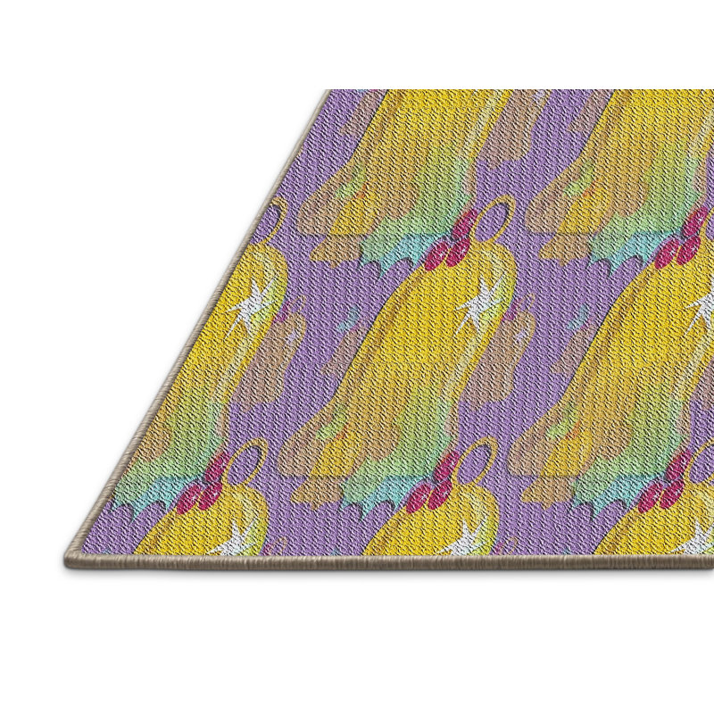 Vert Tapis décoratif Arnos, Rectangle 6 pi x 9 pi