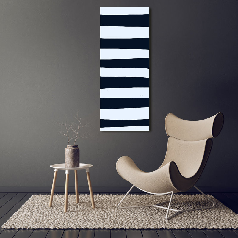 Striped background 1 Piece Wrapped Canvas Wall Art