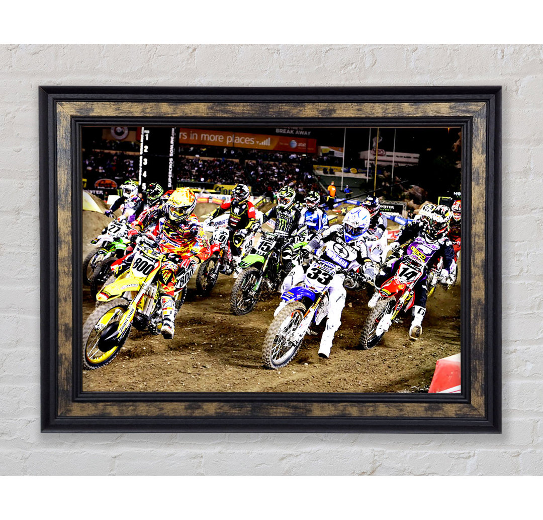 Ama Motorcross - Einzelner Bilderrahmen Kunstdrucke