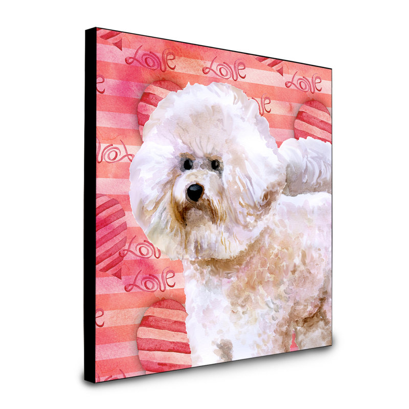 Panneau mural d’art Durflinger, Beige bichon frisé