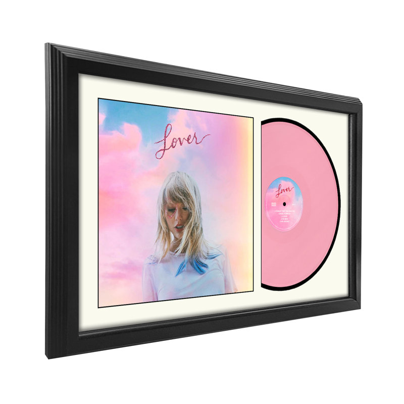 «Taylor» Swift, «Lover», vinyle encadré, art mural, présentation de pochette d'albums, décor de souvenirs de musique, cadeau unique pour les amateurs de vinyle