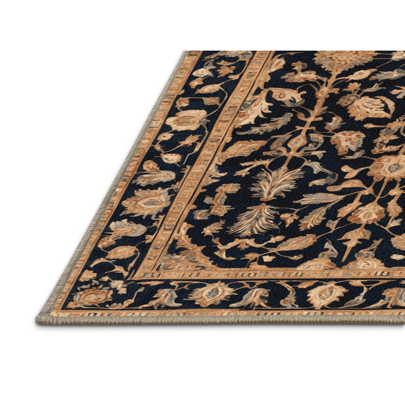 Tapis brun lavable à la machine, Carré 7 pi