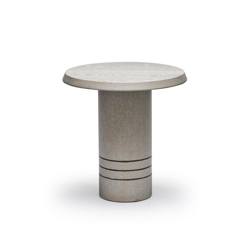 Hunt Solid Wood Top End Table, Cliffside Gray