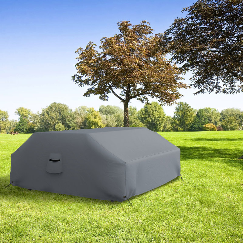 Outdoor Patio Table Cover, 94cm H x 248.9cm W x 160cm D, Grey