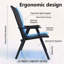 Chaises extérieures pliantes empilables avec dossier haut ergonomique (ensemble de 2)-2075222888