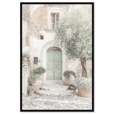 Mint Door I Canvas Architecture Print by Oliver Gal, Black Frame, 10 x 15