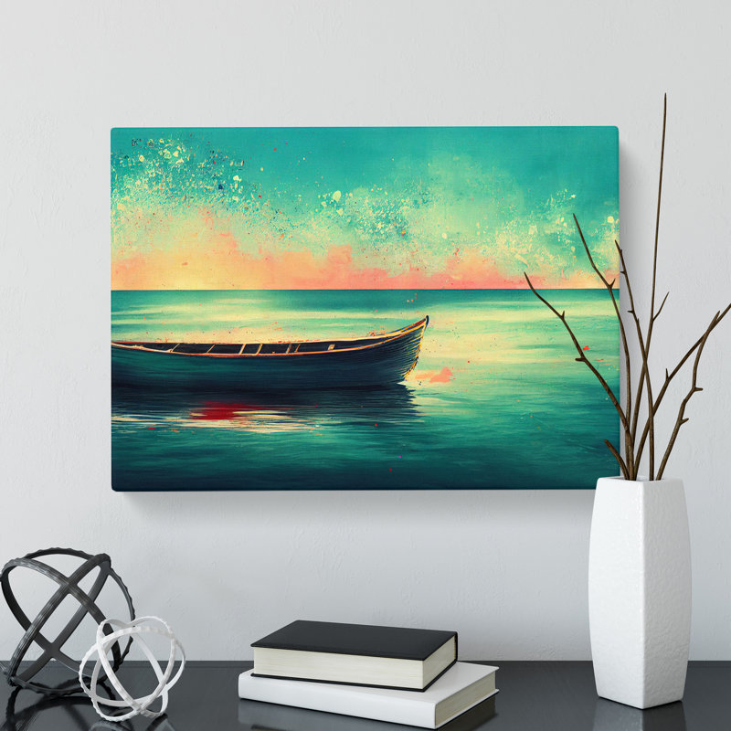 Boat Paint Splashed Vol.3 - Wrapped Canvas, 35cm H x 50cm W x 3cm D