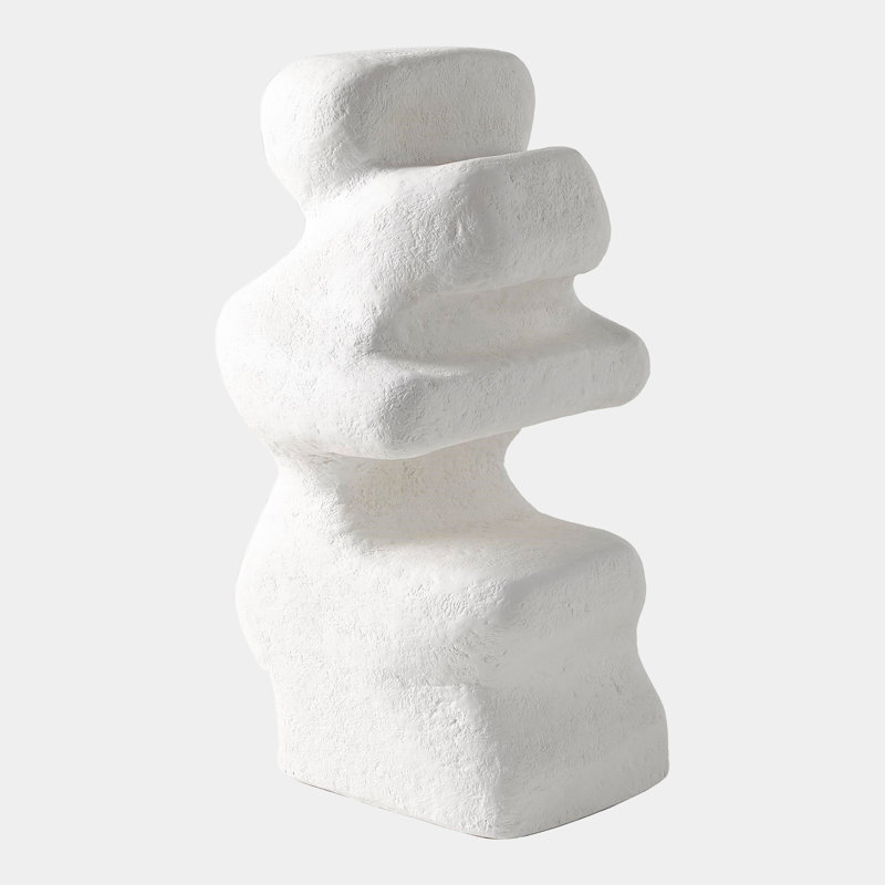Mouren Sculpture-White 14"H x 8"W x 8"D Decorative Sculpture