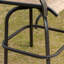 Ensemble de 2 tabourets de bar pivotants d'extérieur avec accoudoirs, chaises de patio à hauteur de bar avec structure en acier pour balcon, bord de piscine, cour
